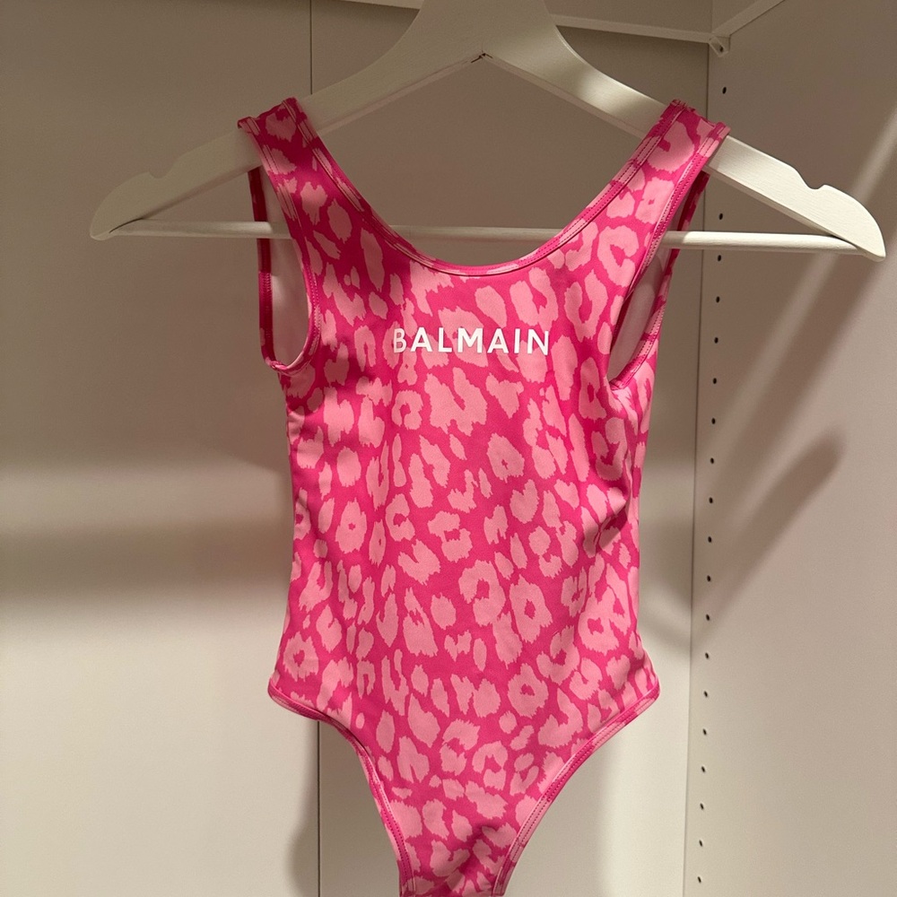 Balmain Vibrant Pink Animal Print Bodysuit